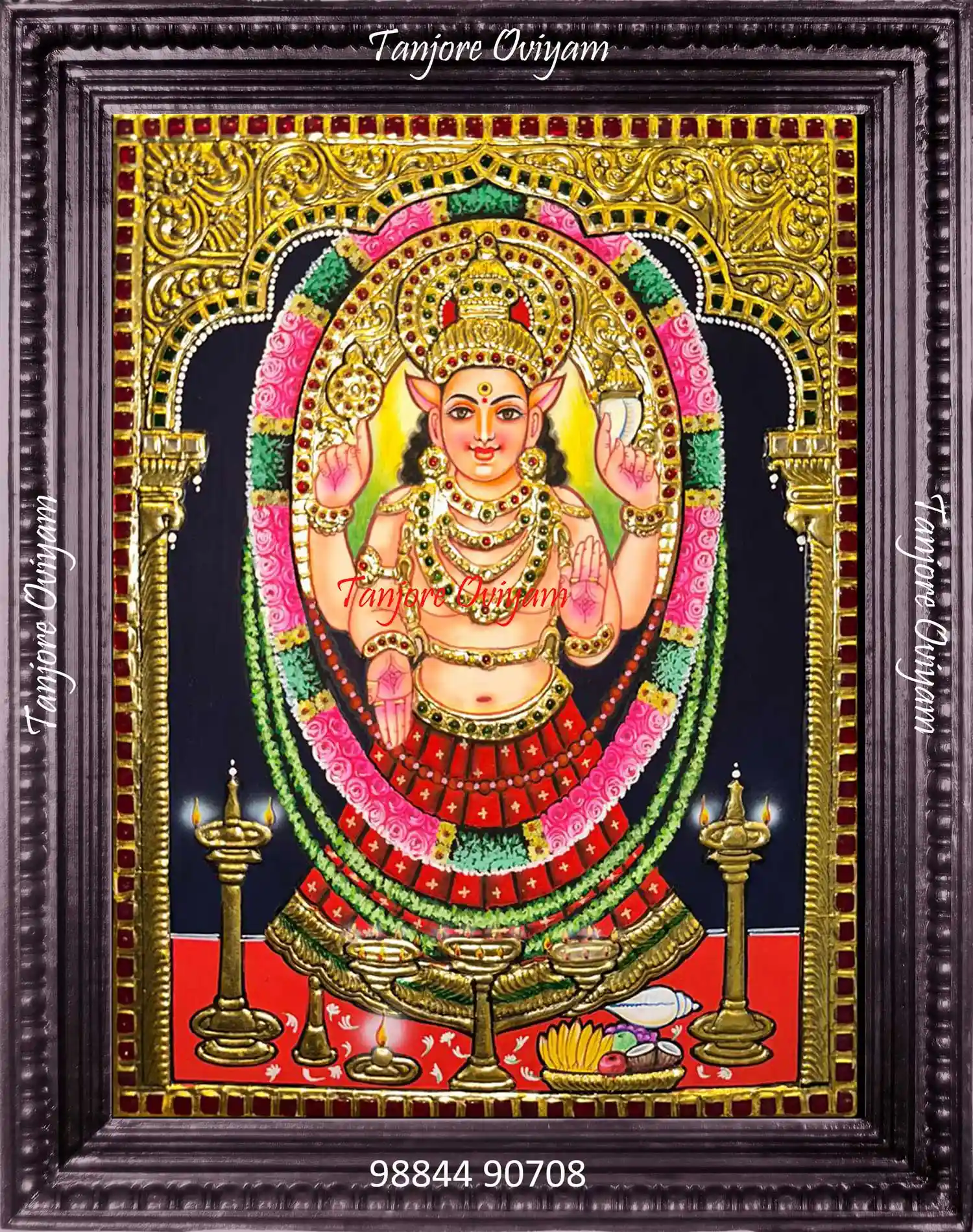Chottanikkara Bagavathi Amman Tanjore Painting